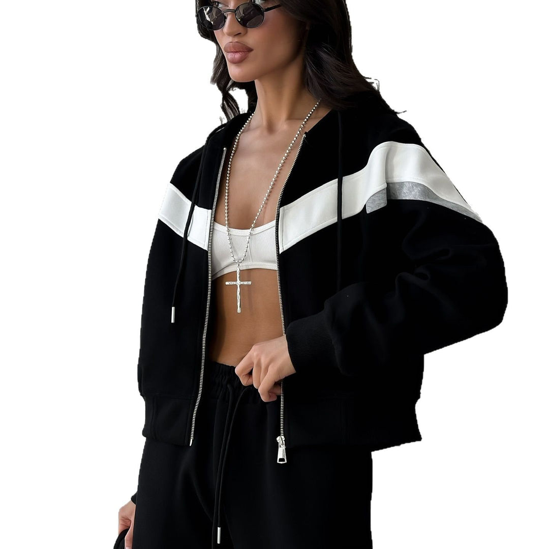 Damen sportliches Jogginganzug-Set mit modernem Schnitt und trendigen Akzenten Drune