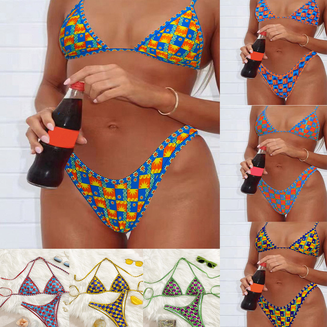 Damen Triangel-Bikini mit aufregendem Streifen-Design Drune