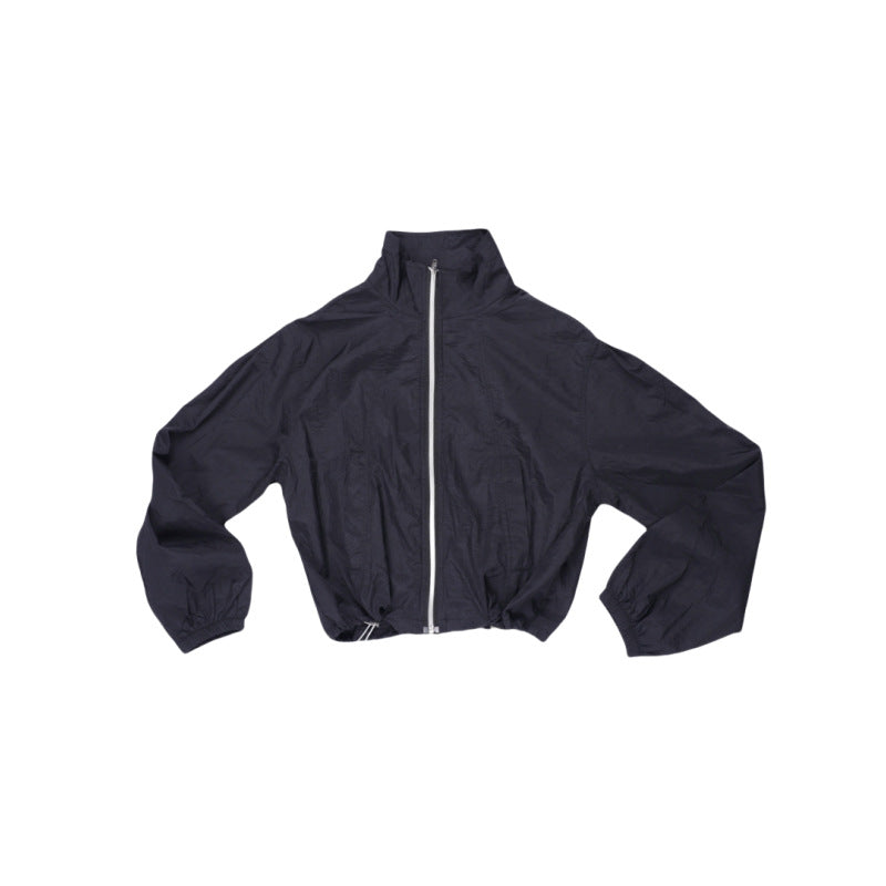 Damen luftige Cropped Windjacke Drune