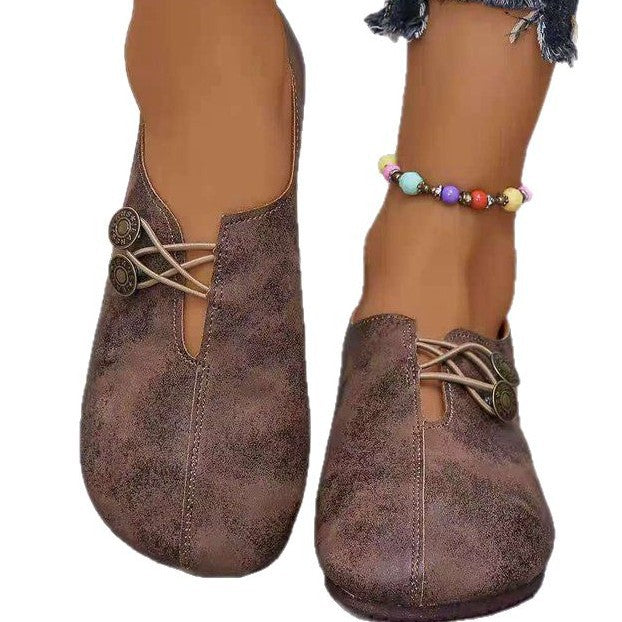 Damen Komfortable und stilvolle Slipper mit dekorativen Schnürdetails Drune