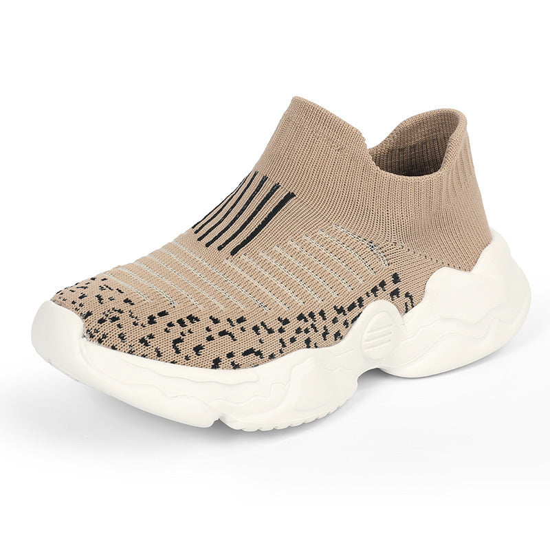 Damen nan atmungsaktiver Strick-Sneaker mit sockenähnlichem Schaft und dämpfender Plateau-Sohle Drune