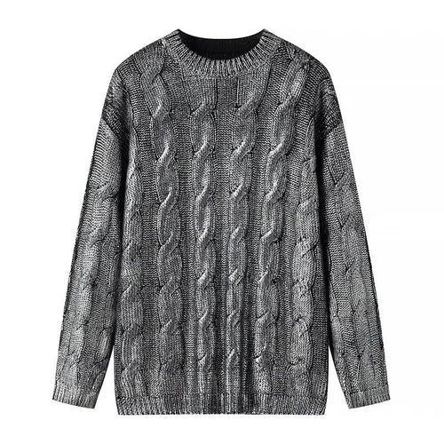 Damen Pullover mit strukturiertem Zopfmuster und Rundhalsausschnitt Drune