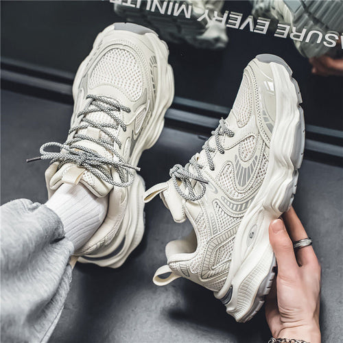 Damen modische Sport Sneakers mit atmungsaktiver Netzstruktur und dämpfender Sohle Drune