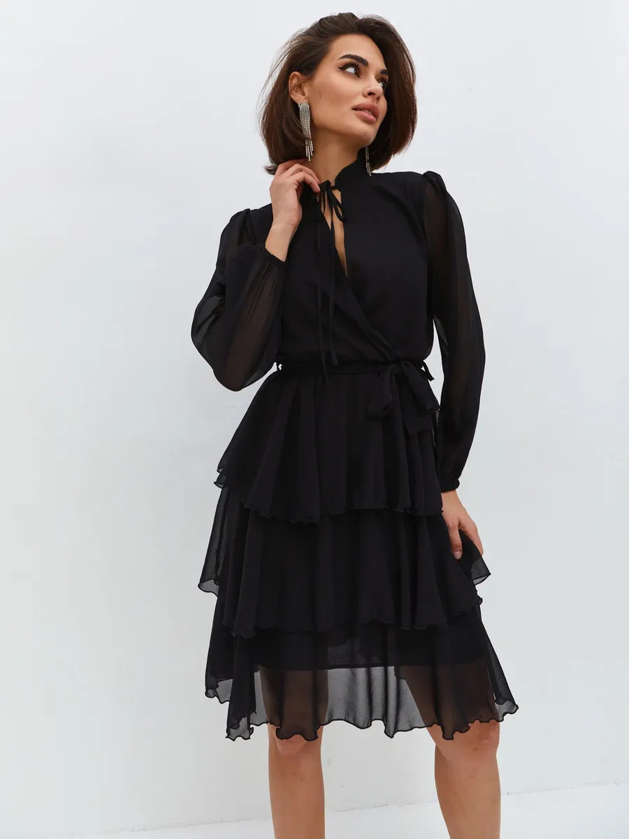 Damen Rüschenkleid Drune