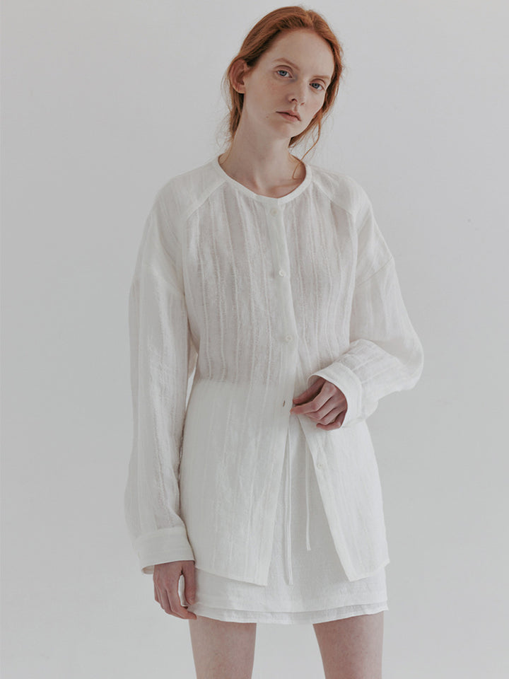 Damen lässige Longshirts mit feiner Struktur Drune