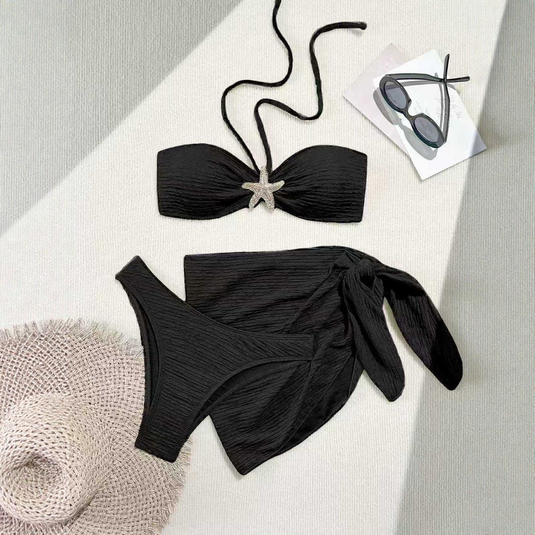 Damen Bandeau-Bikini mit schickem Wickeltuch Drune