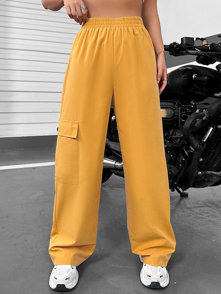 Damen Cargo-Hose mit elastischem Bund und seitlichen Taschen Drune