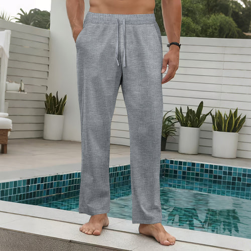 Herren lässige Jogginghose mit elastischem Bund und strukturiertem Design Drune