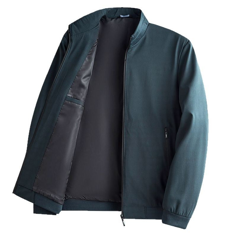 Herren modische Übergangsjacke mit sportlichem Stehkragen und funktionalen Reißverschlusstaschen Drune