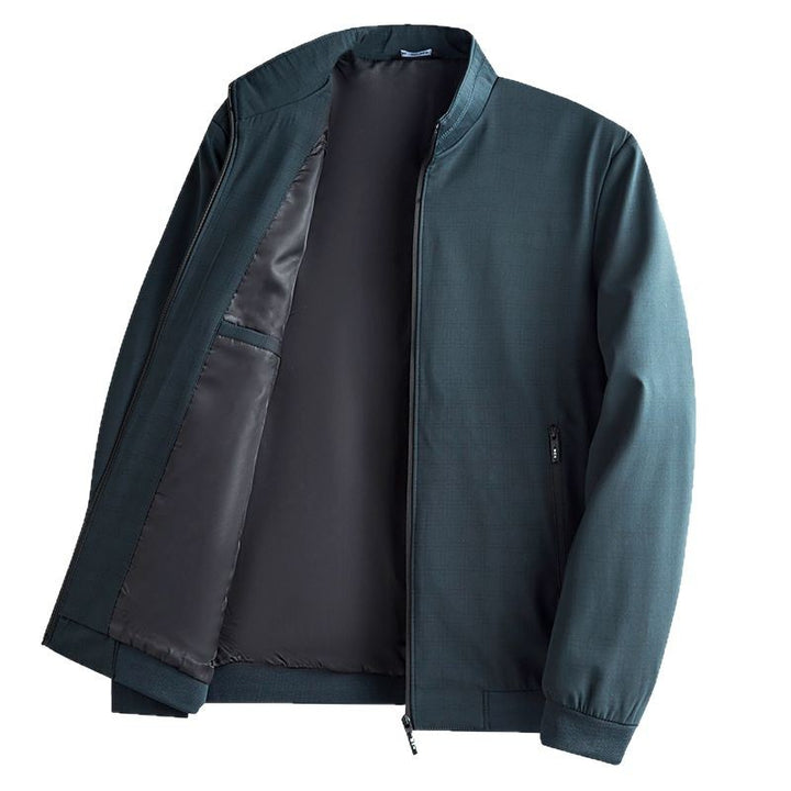 Herren modische Übergangsjacke mit sportlichem Stehkragen und funktionalen Reißverschlusstaschen Drune