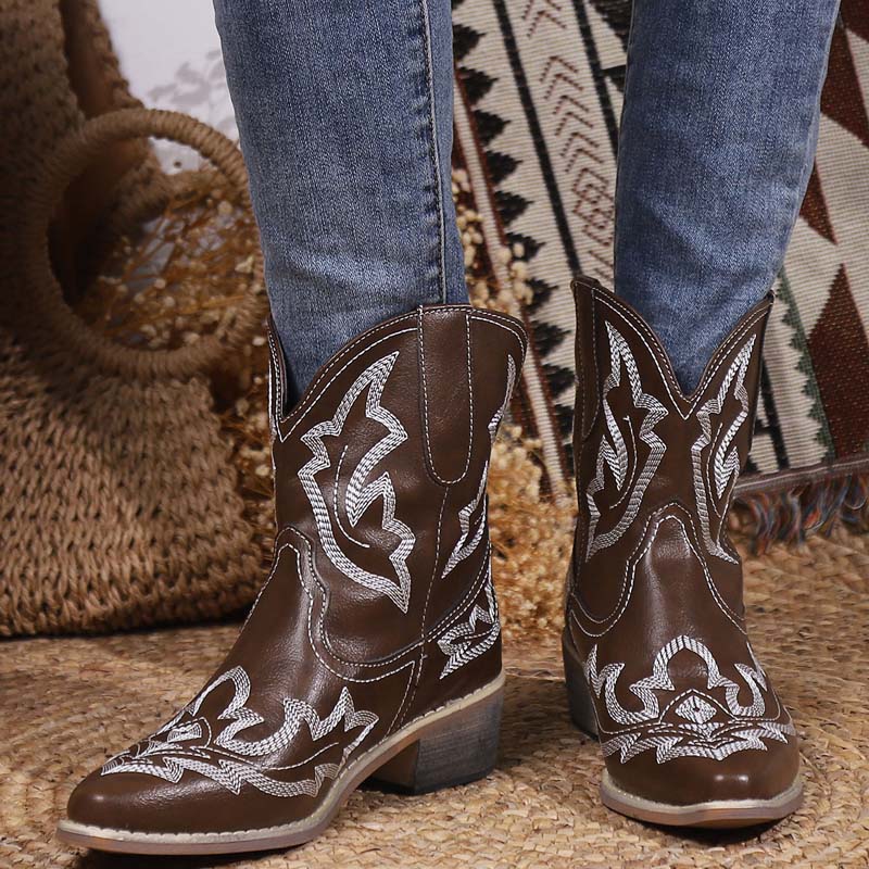 Drune | Vintage Bestickte Stiefel