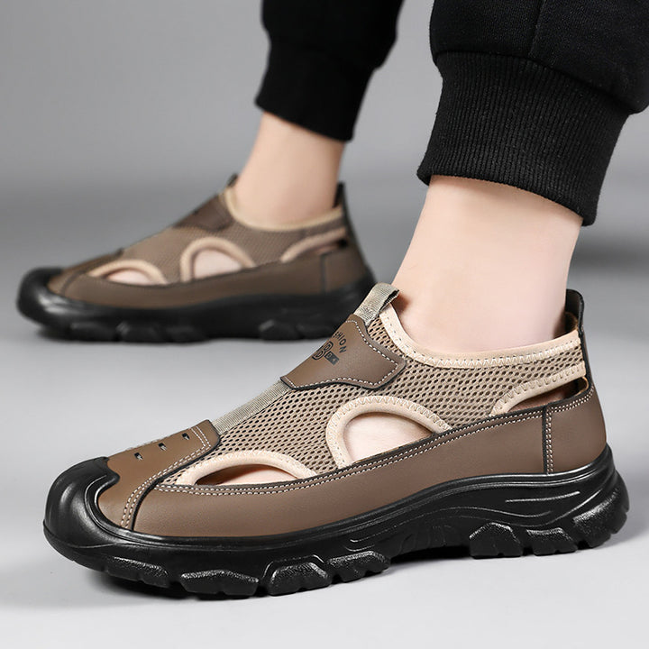 Herren nan atmungsaktive Outdoor-Sandale mit stoßdämpfender Sohle und verstärktem Zehenschutz Drune