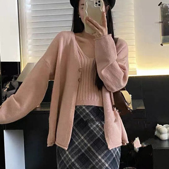 Damen Kuschelige Strickjacke mit sanfter Textur und lässigem Schnitt Drune