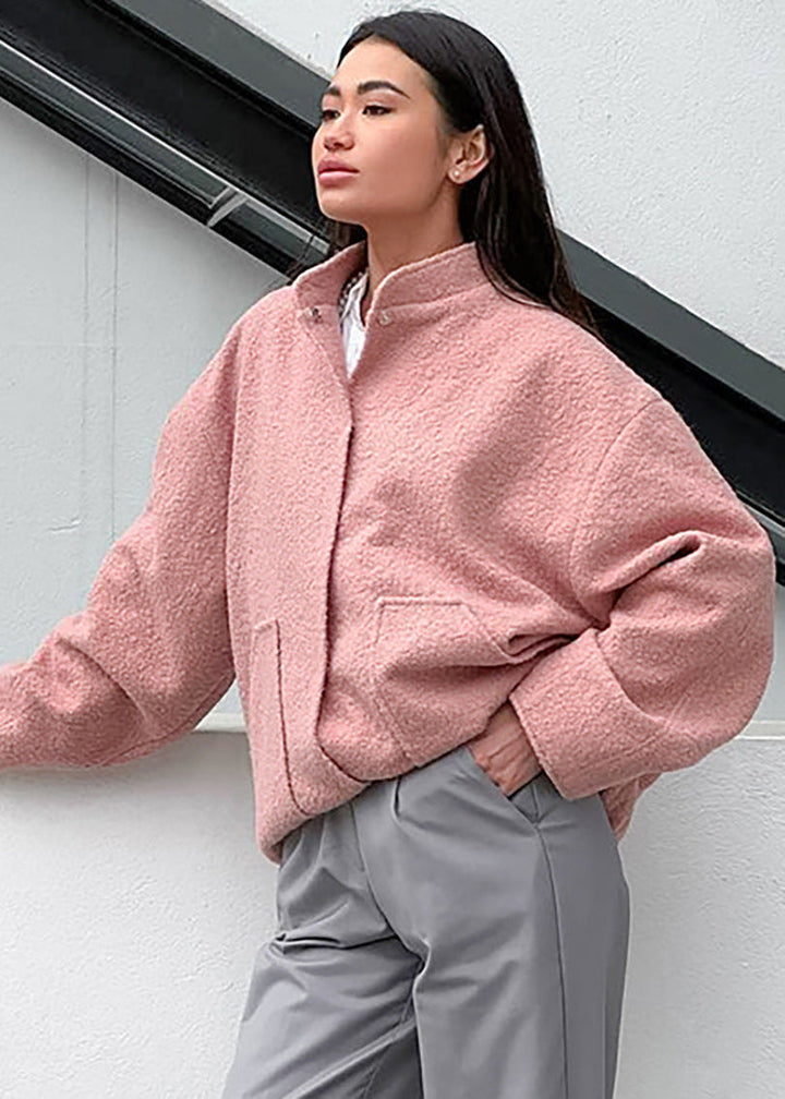 Drune | Kragen Oversized Bouclé Jacke