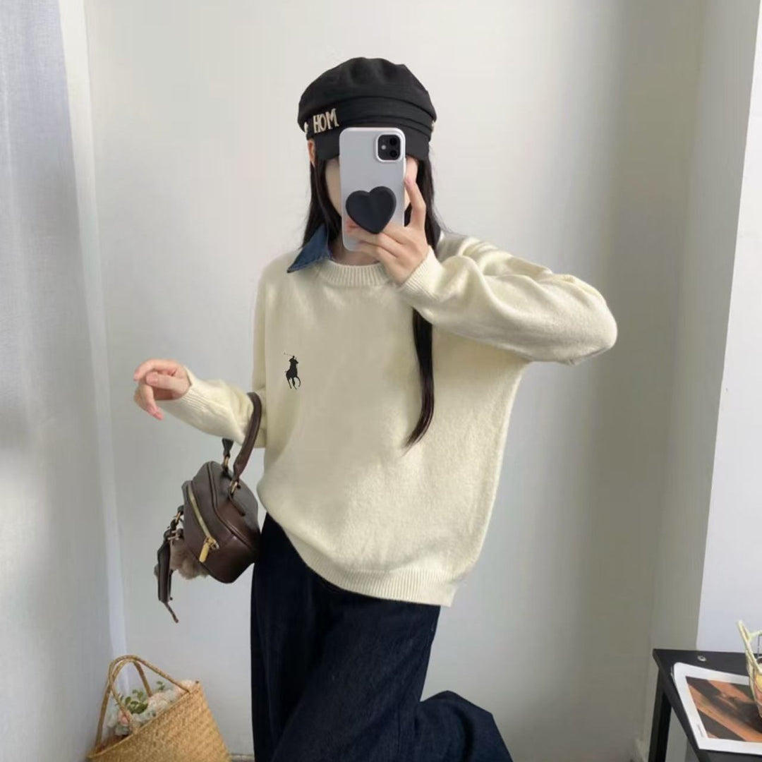 Damen legerer Pullover mit hochwertiger Strickstruktur Drune