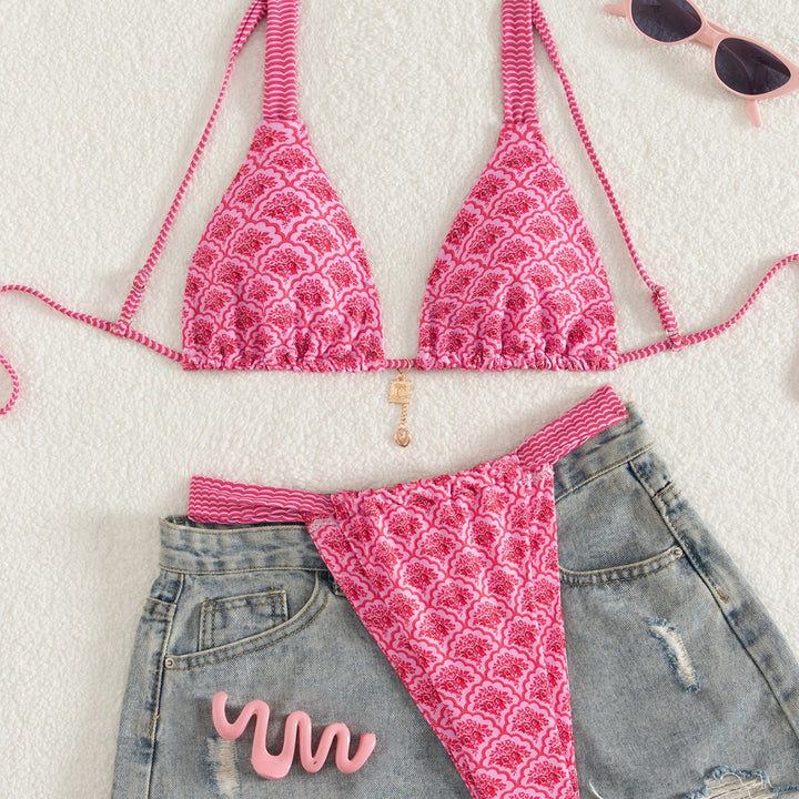 Damen Bikini-Set mit floralem Design Drune
