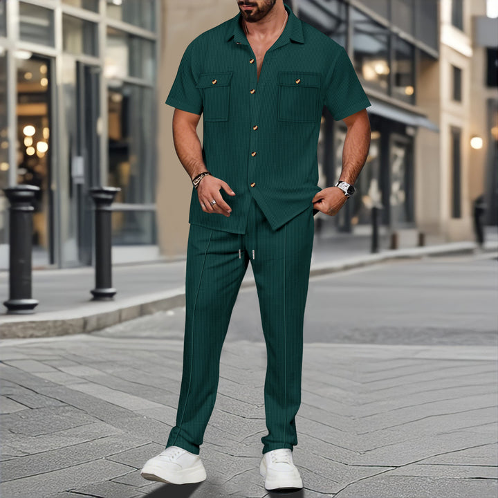 Herren Hochwertiges Freizeitanzug-Set mit modernem Schnitt Drune