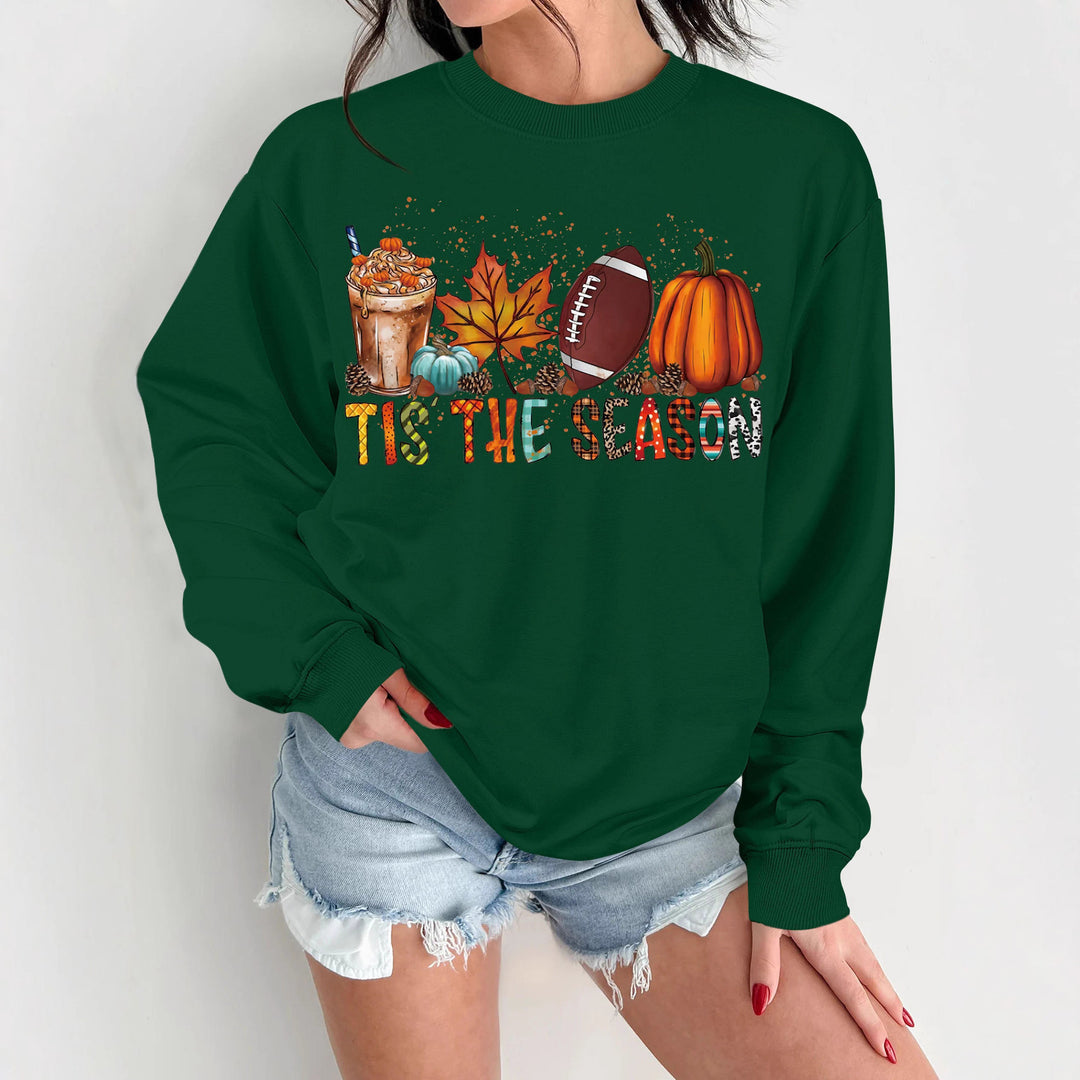 Damen Sweatshirt mit herbstlichem Motiv und lässigem Schnitt Drune