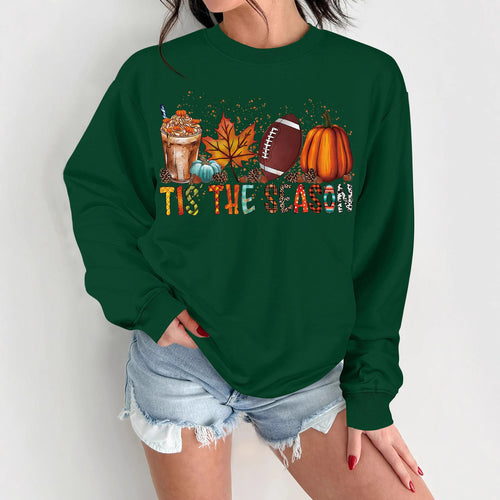 Damen Sweatshirt mit herbstlichem Motiv und lässigem Schnitt Drune