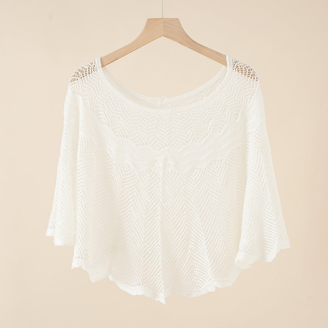Damen luftiger Strickponcho im modernen Design Drune