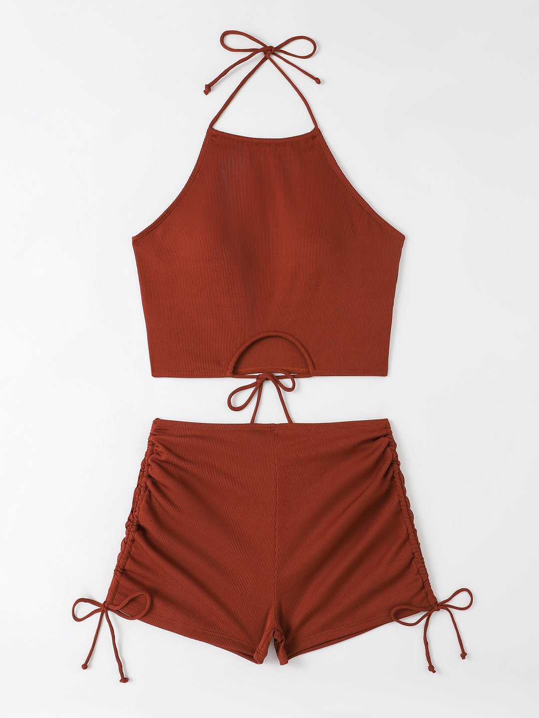 Damen Freizeit-Bikini-Set mit Raffungen Drune