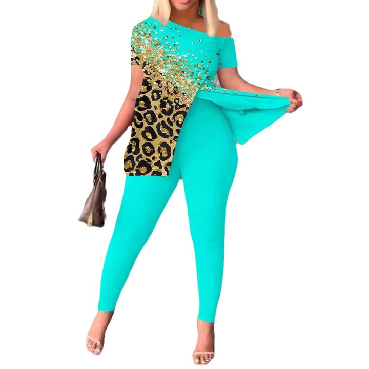 Damen Figurbetonter Jumpsuit mit Off-Shoulder Design und Glamourösen Akzenten Drune
