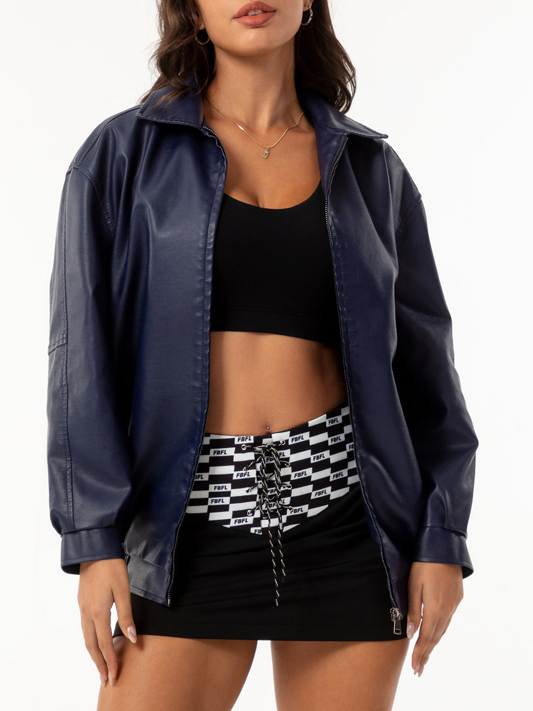 Damen lässige Satinjacke mit modernem Schnitt und praktischen Taschen Drune