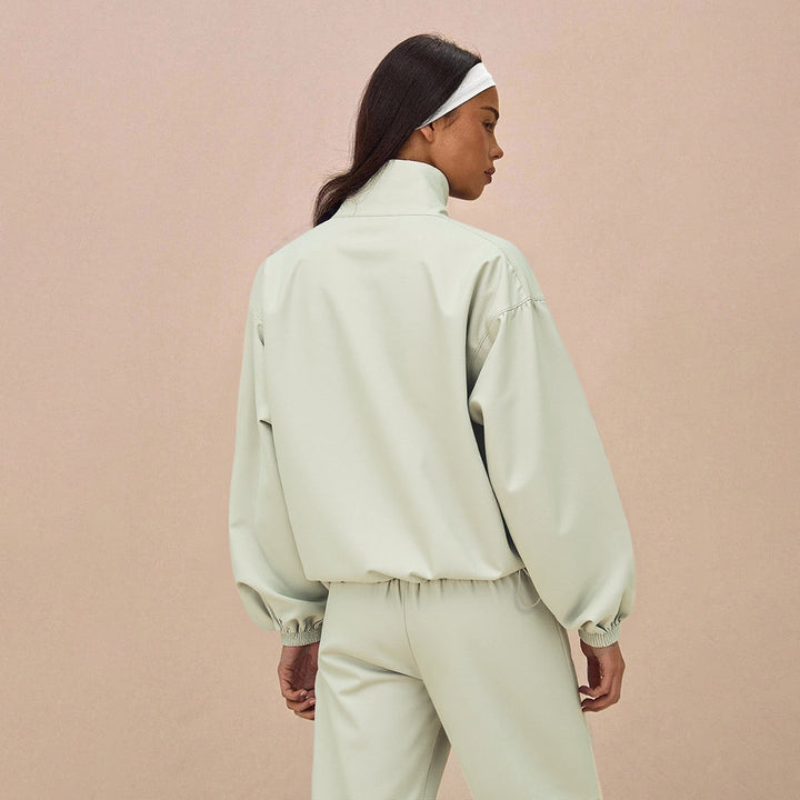 Damen sportliche Funktionsjacke mit elastischen Ärmelbündchen und weiten Hosen Drune