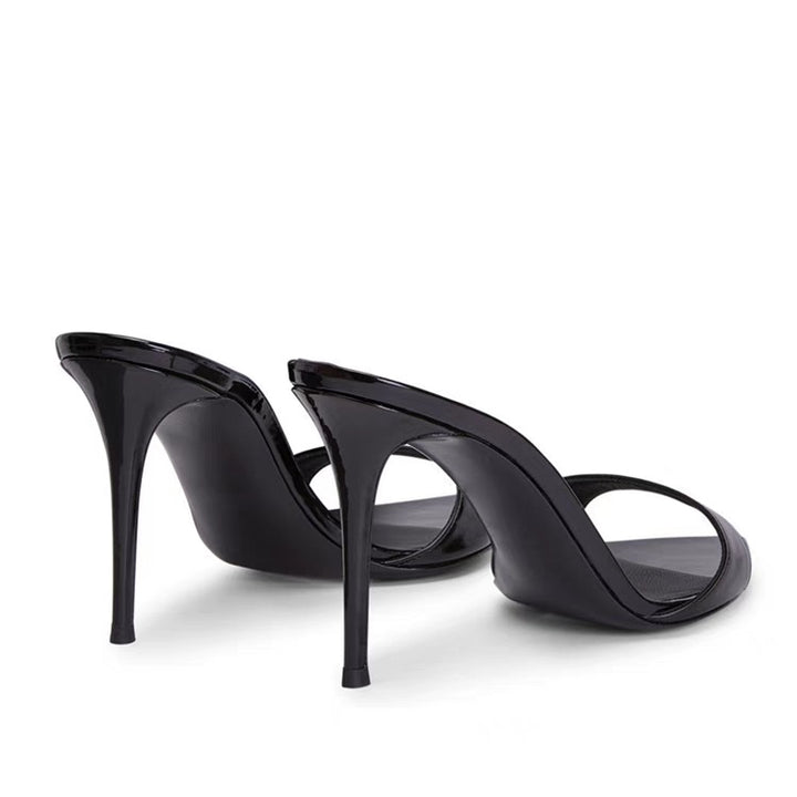 Damen Spitzer Zeh Offene Ferse Stilettos Drune