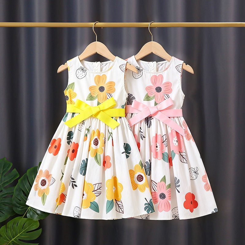Mädchen Sommerkleid mit buntem Punkten-Design Drune