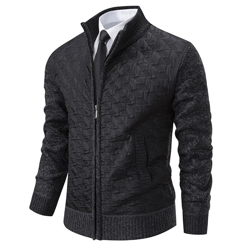 Herren Übergangsjacke mit hohen Kragen und gesteppter Innenseite Drune