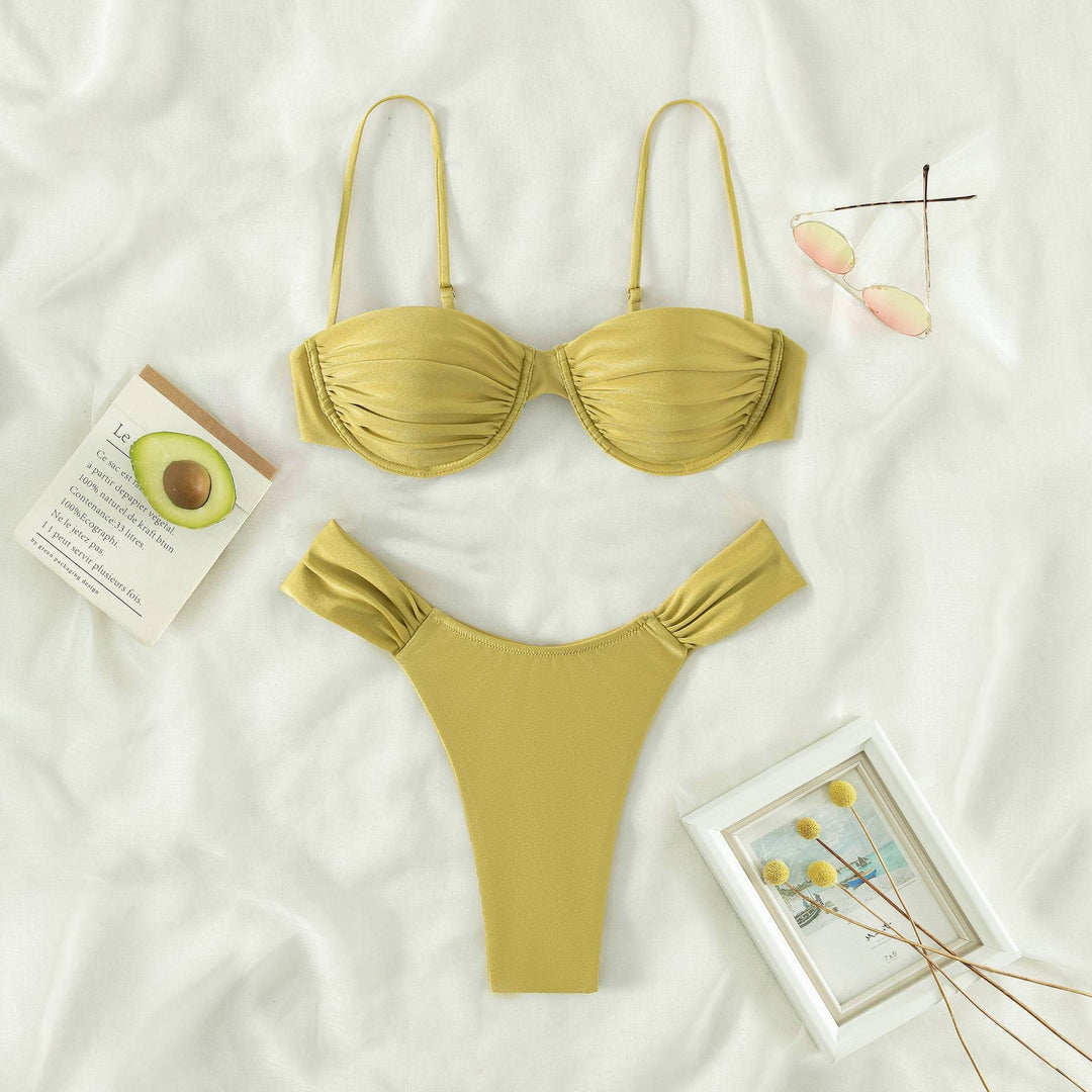 Damen Push-Up Bikini mit trendigem Bandeau-Design Drune