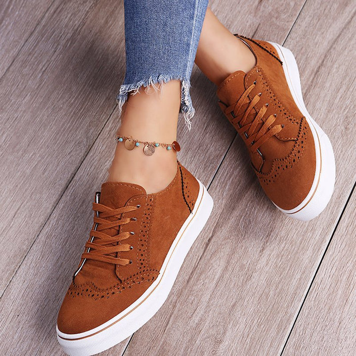 Damen Elegante Sneakers mit modischem Brogue-Design Drune