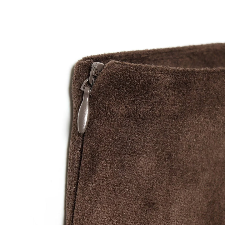 Damen A-linien Rock aus weichem Wildlederimitat mit elegantem Fall Drune