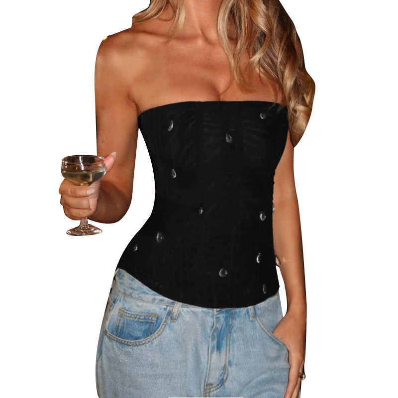 Damen Hochwertiges Bustier-Oberteil mit elegantem Schnitt Drune