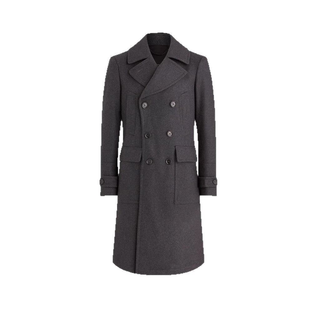 Herren klassischer Dufflecoat mit doppeltem Knopfverschluss und praktischen Taschen Drune