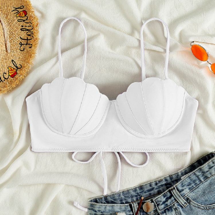 Damen Bikinioberteil mit Muschel-Design und verstellbaren Trägern Drune