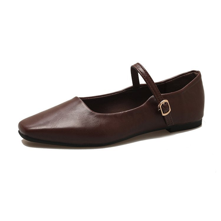 Damen elegante Mary Jane Ballerinas mit klassischem Riemchen und komfortablem Fußbett Drune