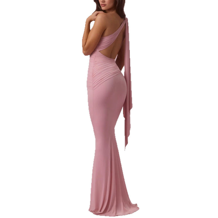 Damen Elegantes Maxikleid mit asymmetrischem Design Drune