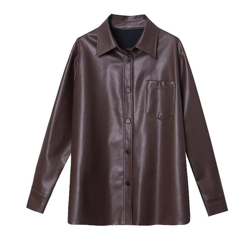Drune | Lederhemdjacke - Sleek Modern Look - Kunstleder - Vielseitiges Schichtungsteil