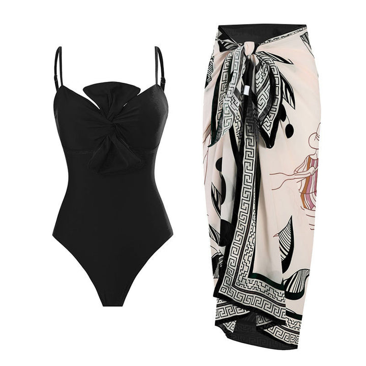 Damen Badeanzug mit elegantem Wickelrock Drune