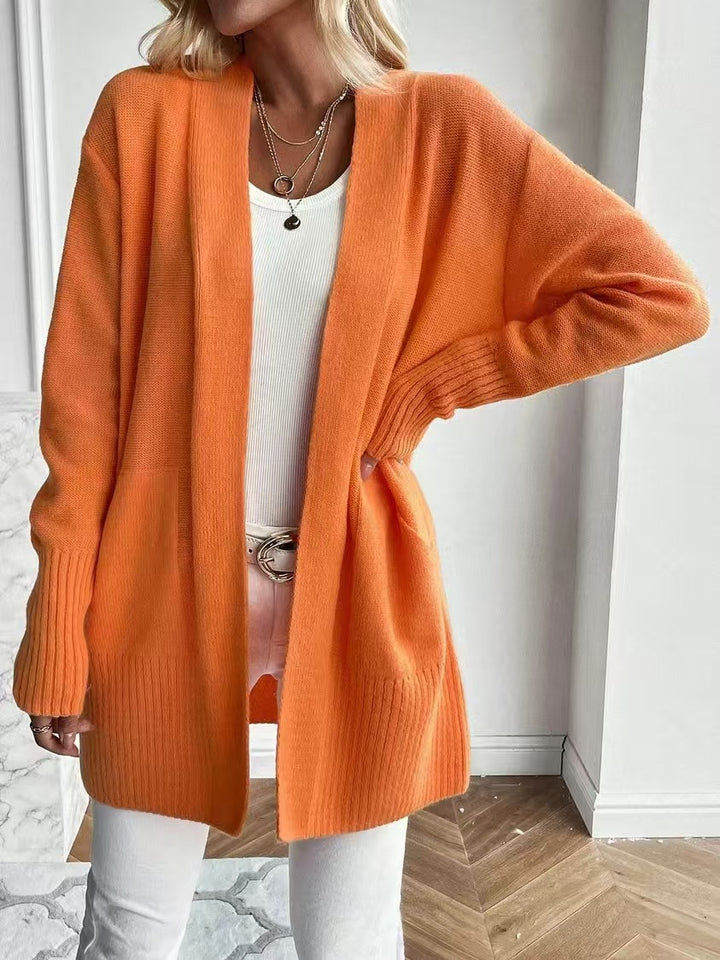 Damen Offener Strickmantel im lässigen Stil Drune