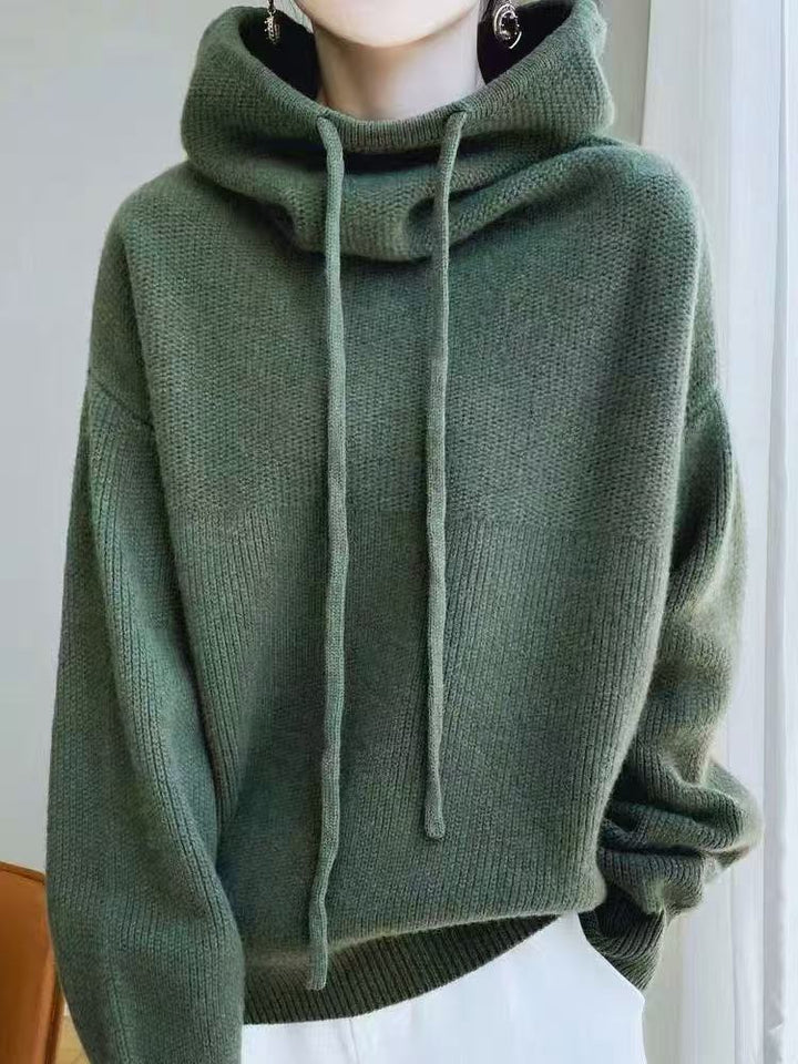Damen Oversized-Pullover mit hohem Kragen und lässigem Schnitt Drune