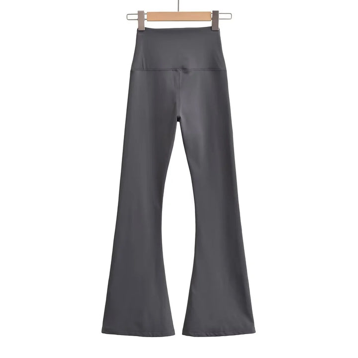 Damen Flared Leggings mit hohem Taillenbund und eleganter Wickeloptik Drune