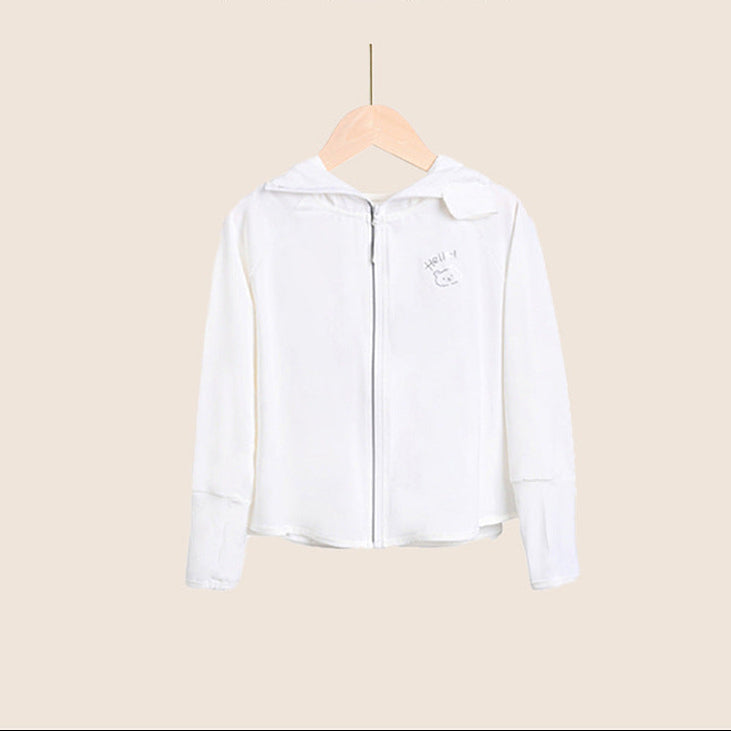 Damen leichte und atmungsaktive Sportjacke mit Kapuze Drune