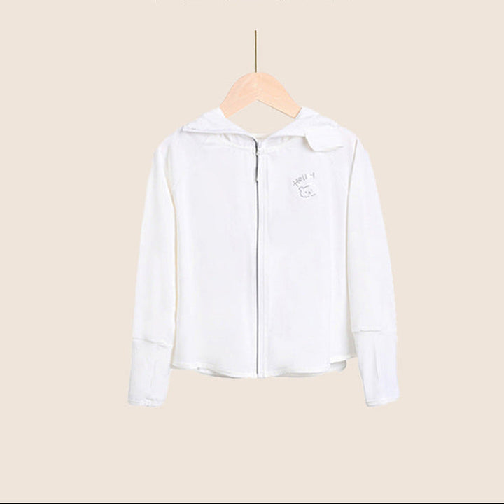 Damen leichte und atmungsaktive Sportjacke mit Kapuze Drune