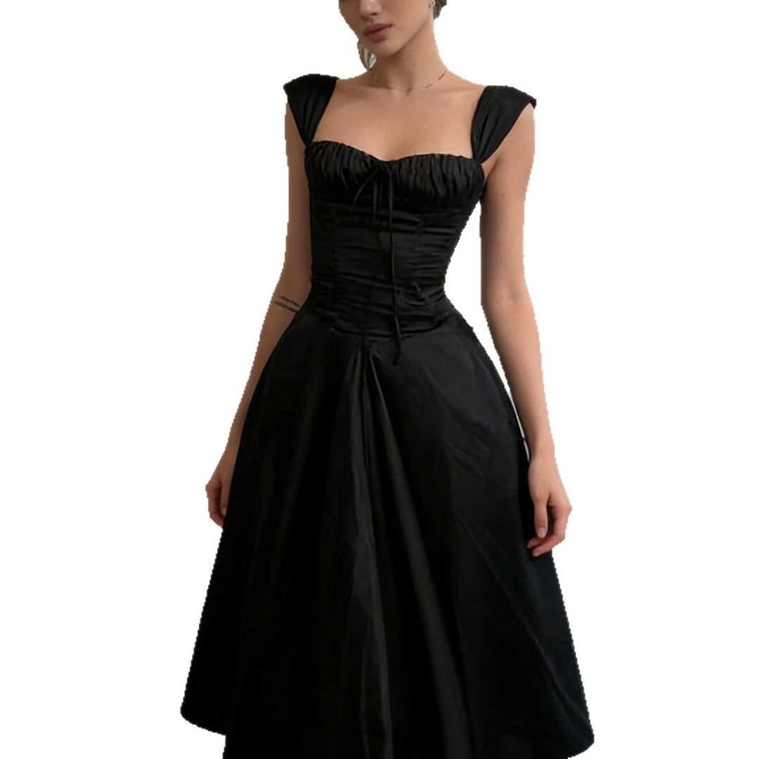 Damen Elegantes Ballkleid mit Raffungen und trägerlosem Oberteil Drune