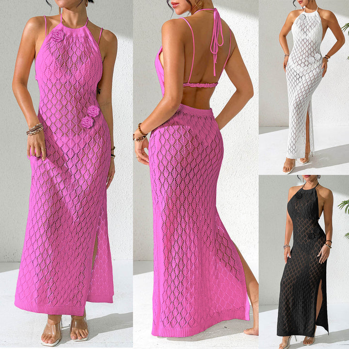 Damen eleganter Häkel-Maxikleid Drune