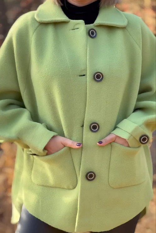 Damen Übergangsjacke mit großem Kragen und praktischen Taschen Drune