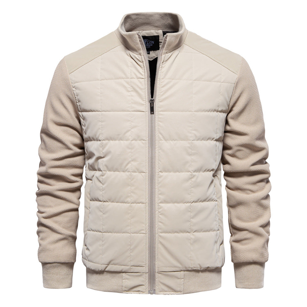 Drune | Herren Winter Steppjacke Mit Gerippten Bündchen Und Reißverschlussverschluss